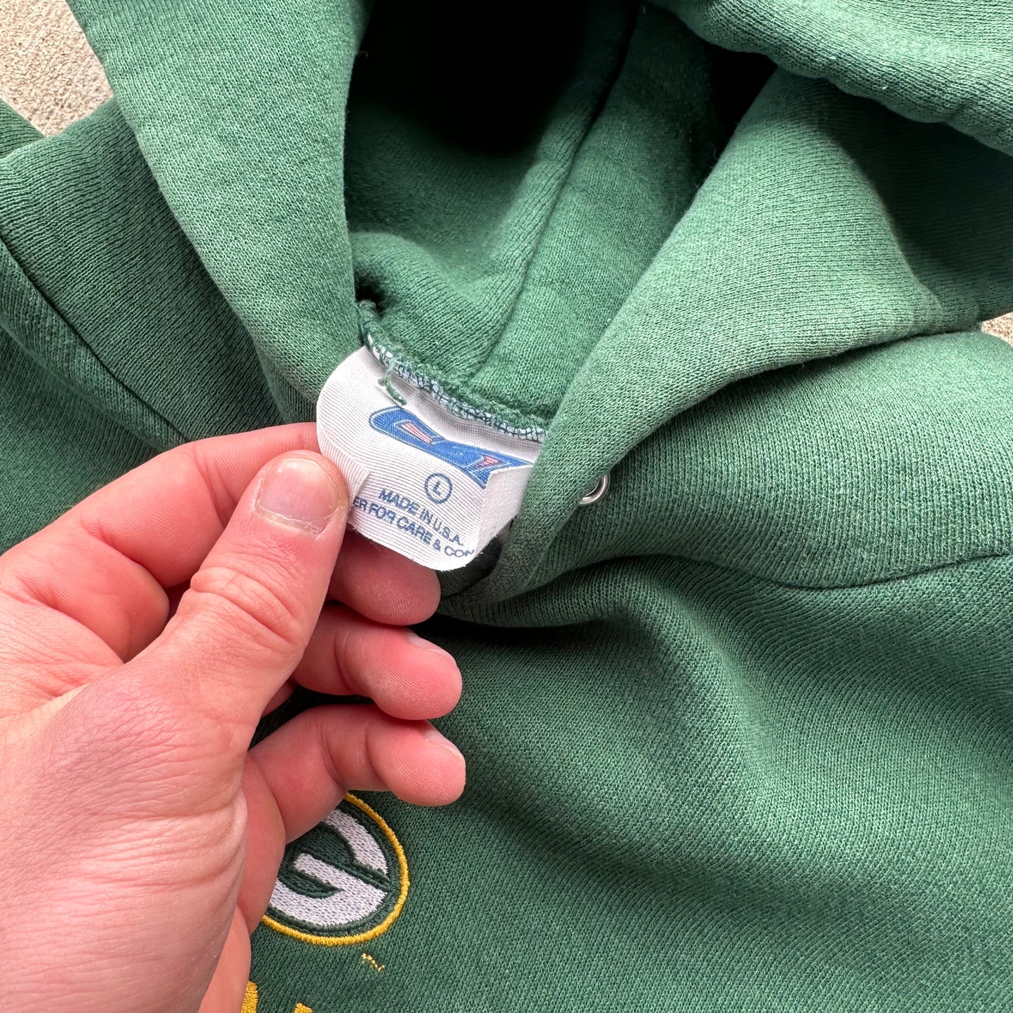 Green Bay Packers Hoodie Made in USA L