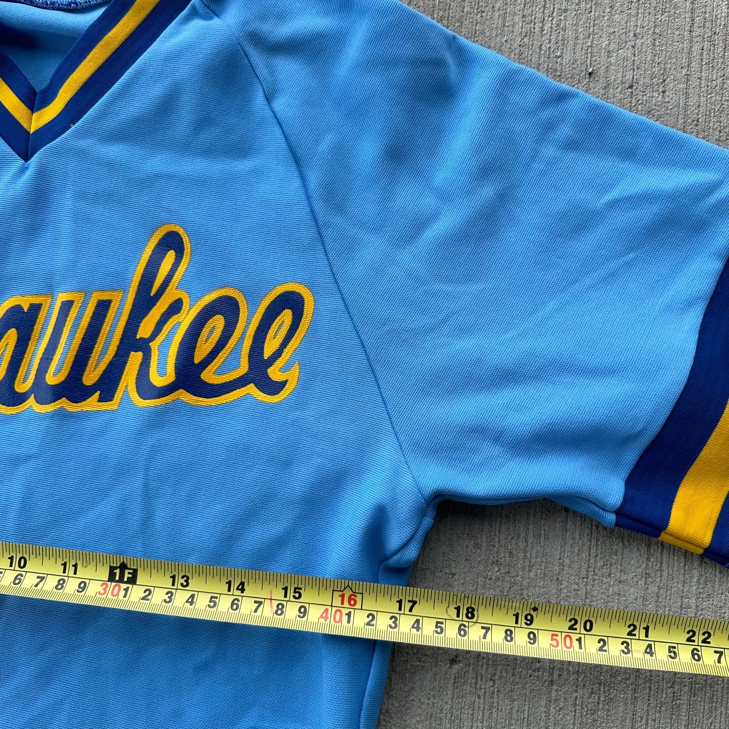 Milwaukee Brewers Sand Knit Jersey M