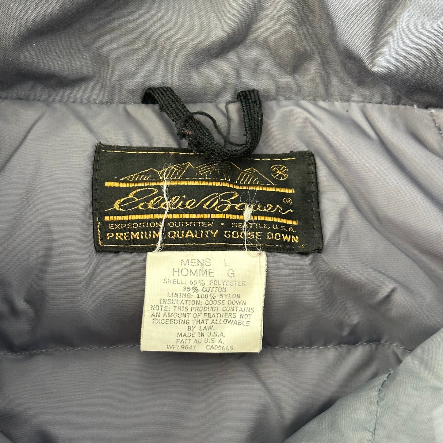 Eddie Bauer Goose Down Puffer Made in USA L