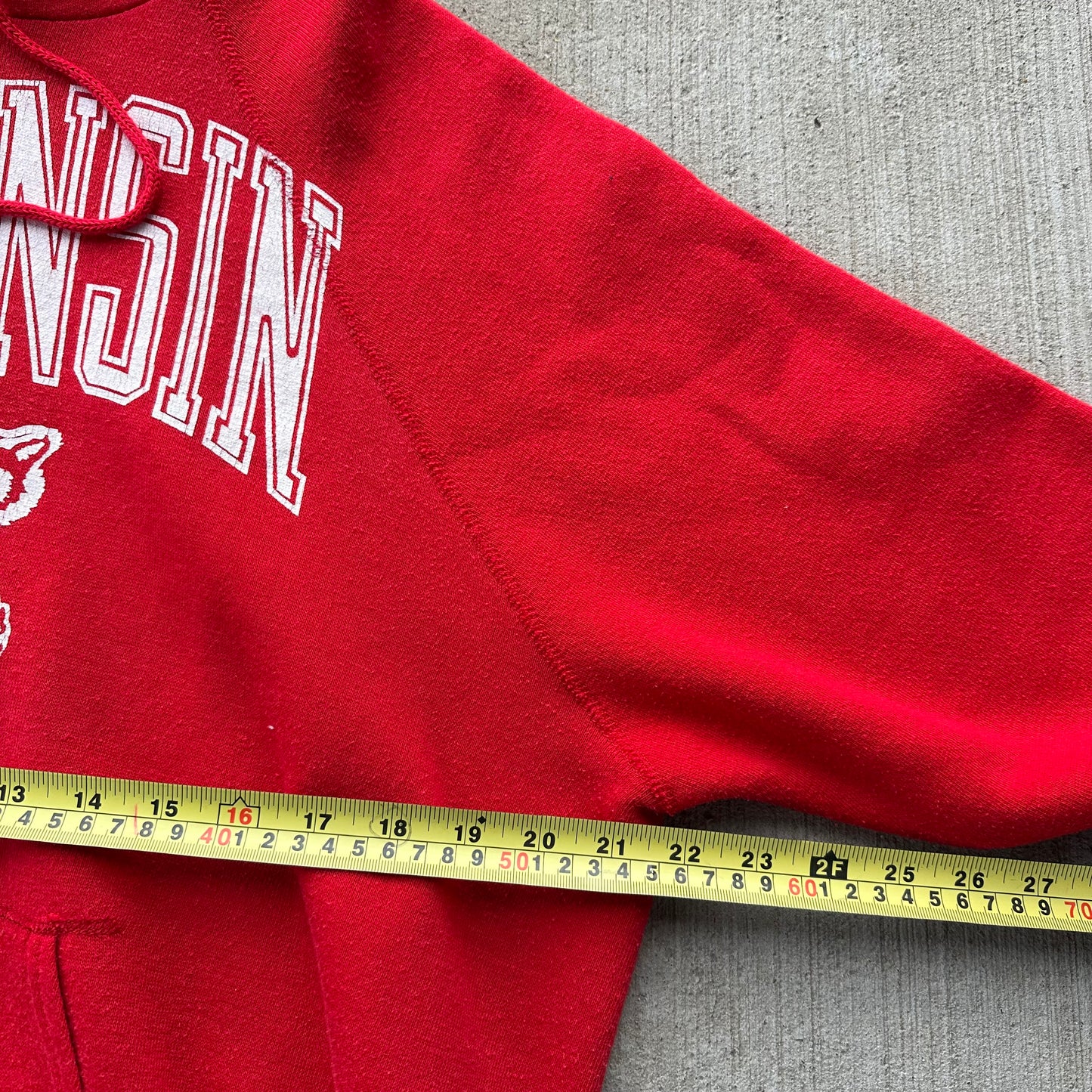 Wisconsin Badgers Raglan Hoodie (see measurements)